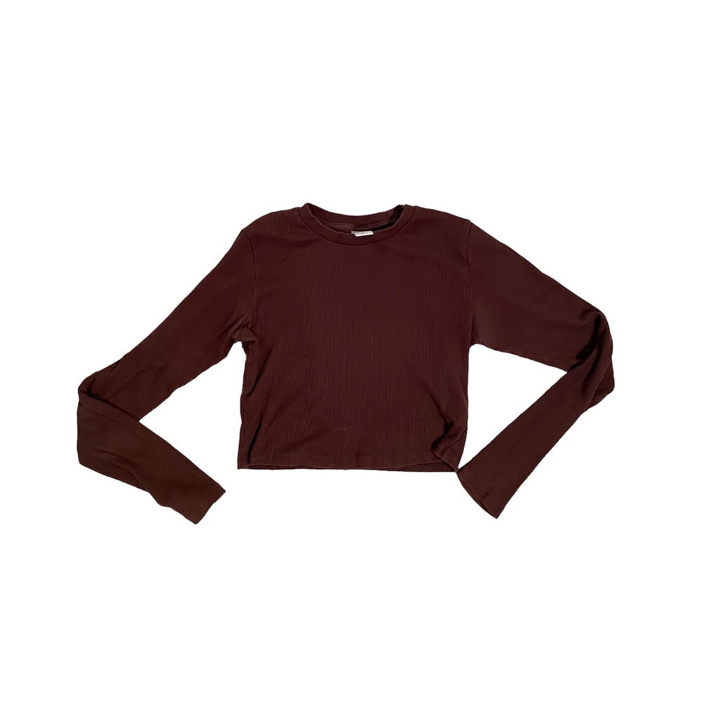 tna longsleeve ribbed cropped baby tee